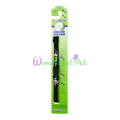 Нейлоновый ошейник Coastal Litl Pals для собак, черный, 0.7×30 см