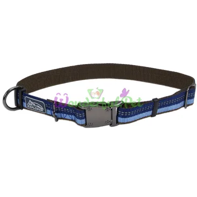 Нейлоновый ошейник Coastal K9 Explorer для собак, синий, 2.5×45-65 см