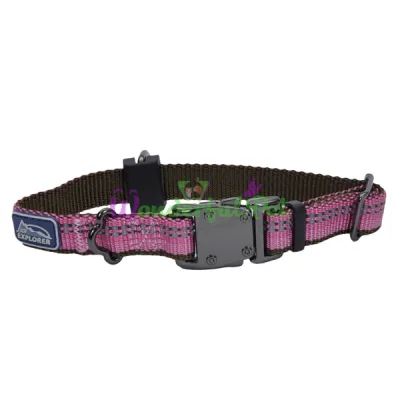 Нейлоновый ошейник Coastal K9 Explorer для собак, розовый, 1.6×20-30 см