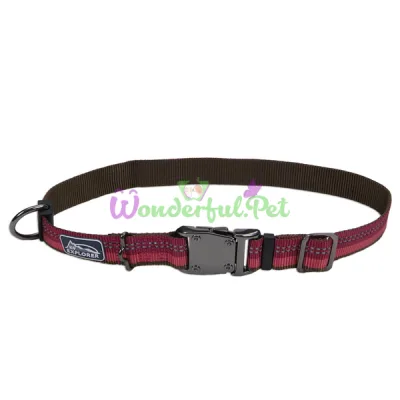 Нейлоновый ошейник Coastal K9 Explorer для собак, малиновый, 2.5×30-45 см