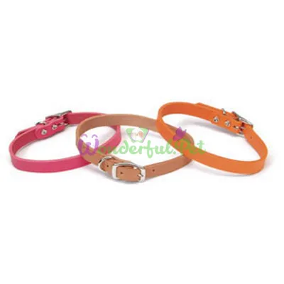 Кожаный ошейник Coastal Circle-T Fashion для собак, розовый, 1.6×35 см