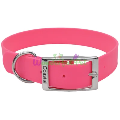 Водонепроницаемый ошейник Coastal Fashion Waterproof Dog Collar для собак, розовый, 2.5×61 см