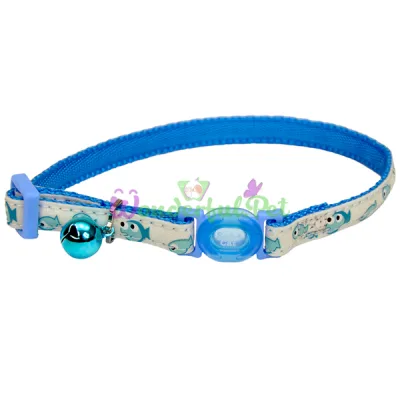 Безопасный ошейник Coastal Fashion Safe Cat Collar для кошек, светящийся, голубой, 1×20-30 см