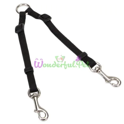 Поводок-спарка Coastal 2 Dog Adjustable Coupler для 2-х собак, нейлон, черный, 1 см