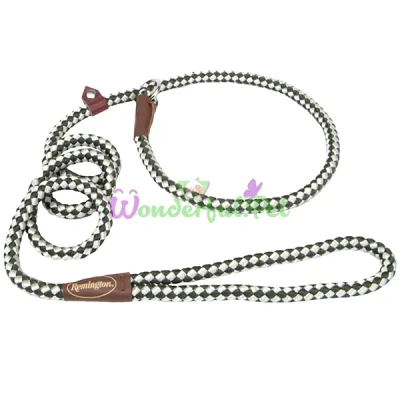 Ошейник-поводок Coastal Remington Rope Dog Leash для собак, рывковый, бело-зеленый, 1×1.8 м