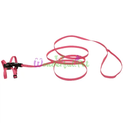 Шлея с поводком Coastal Litl Pals для кошек, розовый, 0.7×25 см