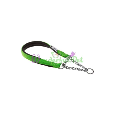 Нейлоновый ошейник с металлической цепочкой Ferplast Daytona CSS20 50 Green для собак A: 50 см B: 20 см