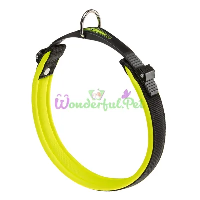 Ошейник на мягкой подкладке Ferplast Ergofluo C25 60 Yellow для собак A: 52÷60 см B: 25 мм