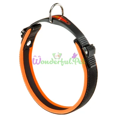 Ошейник на мягкой подкладке Ferplast Ergofluo C25 60 Orange для собак A: 52÷60 см B: 25 мм