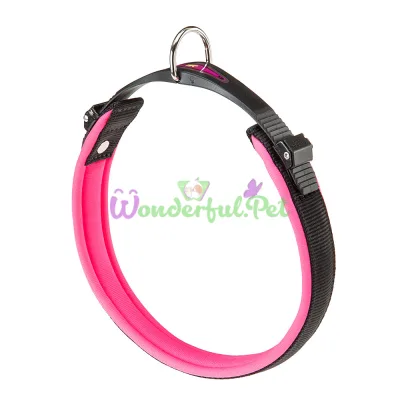 Ошейник на мягкой подкладке Ferplast Ergofluo C25 51 Pink для собак A: 43÷51 см B: 25 мм