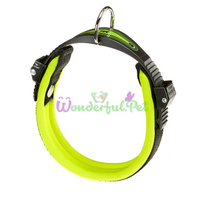 Ошейник на мягкой подкладке Ferplast Ergofluo C15 33 Yellow для собак A: 25÷33 см B: 15 мм