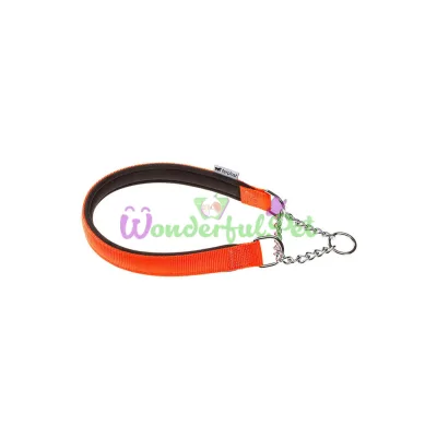Нейлоновый ошейник с металлической цепочкой Ferplast Daytona CSS25 65 Orange для собак A: 65 см B: 25 см