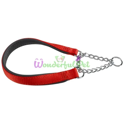 Нейлоновый ошейник с металлической цепочкой Ferplast Daytona CSS25 60 Red для собак A: 60 см B: 25 см