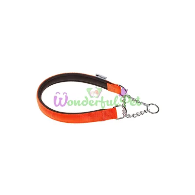 Нейлоновый ошейник с металлической цепочкой Ferplast Daytona CSS25 60 Orange для собак A: 60 см B: 25 см