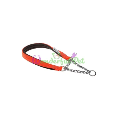 Нейлоновый ошейник с металлической цепочкой Ferplast Daytona CSS15 45 Orange для собак A: 45 см B: 15 см