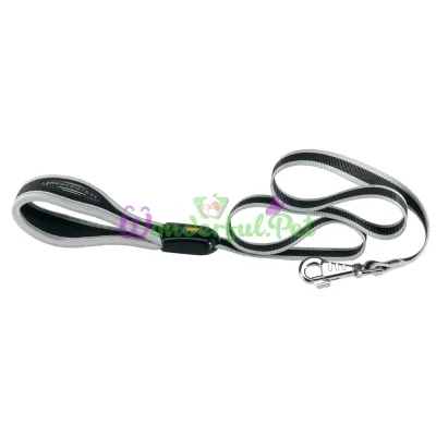Поводок Ferplast Ergocomfort G25 120 Grey для собак с эргономичной ручкой на подкладке 25 мм 120 см
