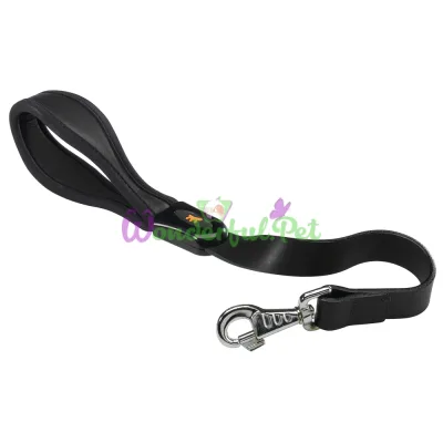 Кожаный поводок Giotto GM25 60 Black для собак 25 мм 60 см