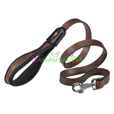 Кожаный поводок Giotto G25 120 Brown для собак 25 мм 120 см