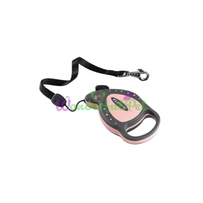 Поводок-рулетка для собак до 8 кг Ferplast Flippy Deluxe Mini Pink со шнуром розовый 3 м