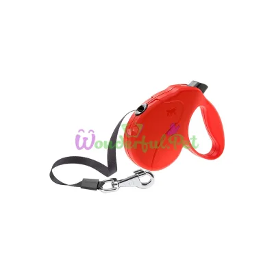 Поводок-рулетка для собак до 50 кг Ferplast Amigo Easy L Tape Rosso c лентой красный 5 м
