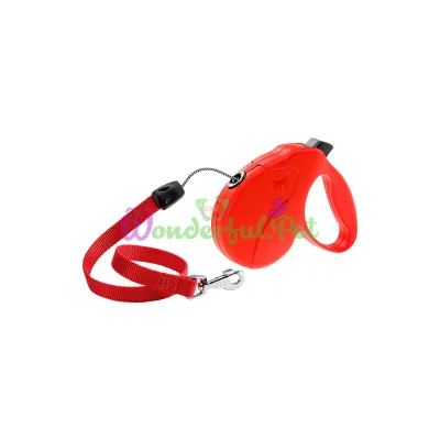 Поводок-рулетка для собак до 50 кг Ferplast Amigo Easy L Cord Rosso cо шнуром красный 5 м