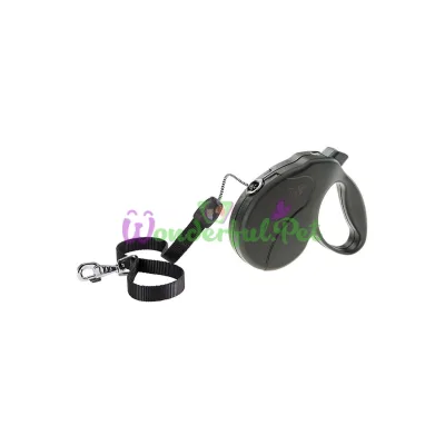 Поводок-рулетка для собак до 50 кг Ferplast Amigo Easy L Cord Nero cо шнуром черный 5 м