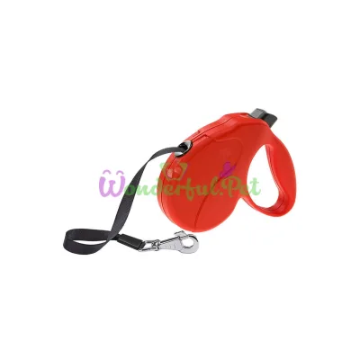 Поводок-рулетка для собак до 25 кг Ferplast Amigo Easy M Tape Rosso c лентой красный 5 м