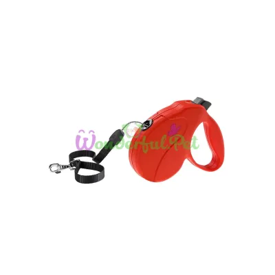 Поводок-рулетка для собак до 25 кг Ferplast Amigo Easy M Cord Rosso cо шнуром красный 5 м