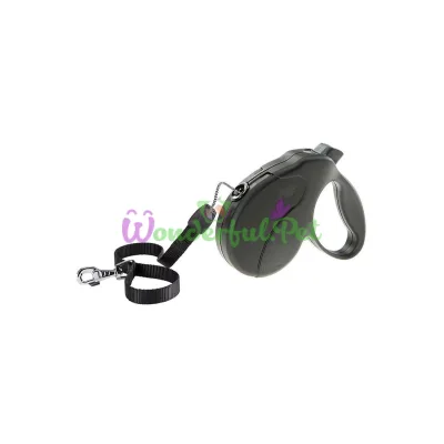 Поводок-рулетка для собак до 25 кг Ferplast Amigo Easy M Cord Nero cо шнуром черный 5 м