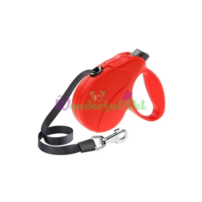Поводок-рулетка для собак до 15 кг Ferplast Amigo Easy S Tape Rosso c лентой красный 5 м