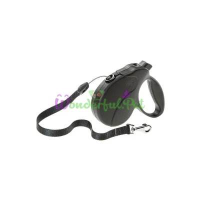 Поводок-рулетка для собак до 15 кг Ferplast Amigo Easy S Cord Nero cо шнуром черный 5 м
