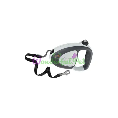 Поводок-рулетка для собак до 12 кг с лентой Ferplast Flippy Tech Tape Grey серая 3 м