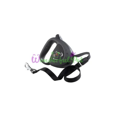 Поводок-рулетка для собак до 12 кг с лентой Ferplast Flippy Tech Tape Black черный 3 м