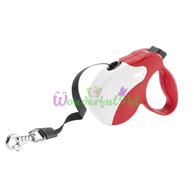 Поводок-рулетка Ferplast Amigo S Tape Red-White для собак c лентой красно-белый 14x3,6x12 см