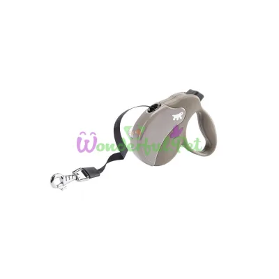 Поводок-рулетка Ferplast Amigo S Tape Dove-Grey для собак c лентой бежево-серый 14x3,6x12 см