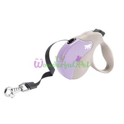 Поводок-рулетка Ferplast Amigo S Tape Beige-Purple для собак c лентой бежево-фиолетовый 14x3,6x12 см