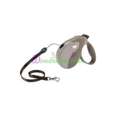 Поводок-рулетка Ferplast Amigo S Cord Dove-Grey Lead для собак cо шнуром бежево-серый 14x3,6x12 см