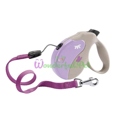 Поводок-рулетка Ferplast Amigo S Cord Beige-Purple Lead для собак cо шнуром бежево-фиолетовый 14x3,6x12 см