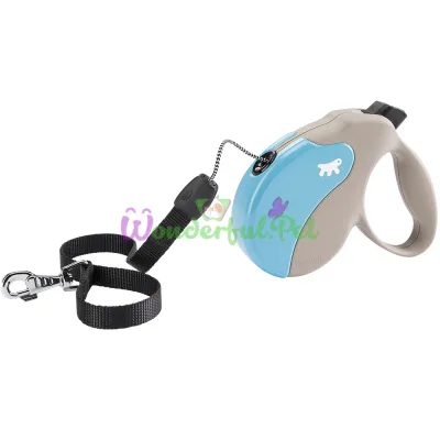 Поводок-рулетка Ferplast Amigo S Cord Beige-Blue Lead для собак cо шнуром бежево-голубой 14x3,6x12 см