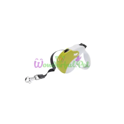 Поводок-рулетка Ferplast Amigo Mini Tape White-Green для собак c лентой зелено-белый 12x3x10 см