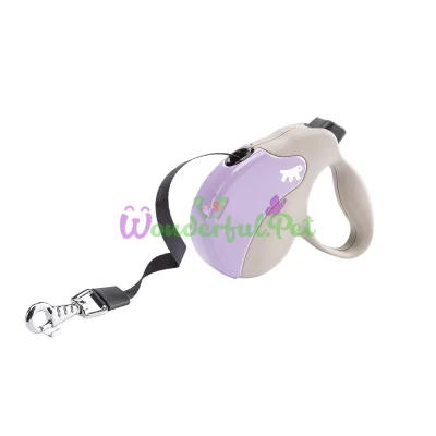 Поводок-рулетка Ferplast Amigo Mini Tape Beige-Purple для собак c лентой бежево-фиолетовый 12x3x10 см