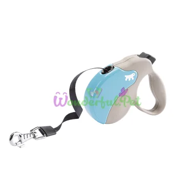 Поводок-рулетка Ferplast Amigo Mini Tape Beige-Blue для собак c лентой бежево-голубой 12x3x10 см