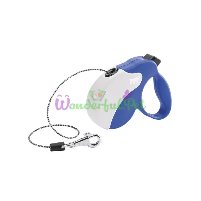 Поводок-рулетка Ferplast Amigo Mini Cord Blue-White Lead для собак cо шнуром бело-синий 12x3x10 см