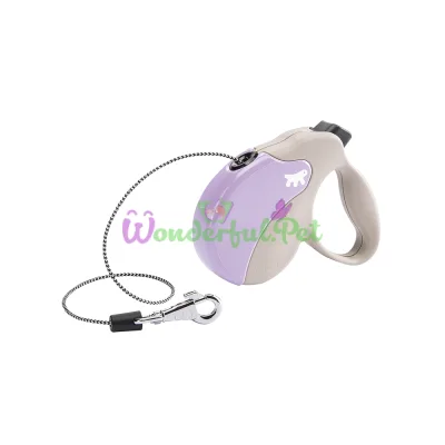 Поводок-рулетка Ferplast Amigo Mini Cord Beige-Purple Lead для собак cо шнуром бежево-фиолетовый 12x3x10 см