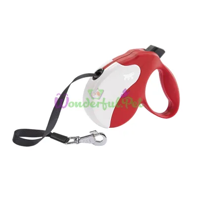 Поводок-рулетка Ferplast Amigo M Tape Red-White для собак c лентой красно-белый 15x3,6x14 см