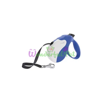 Поводок-рулетка Ferplast Amigo M Tape Blue-White для собак c лентой бело-синий 15x3,6x14 см