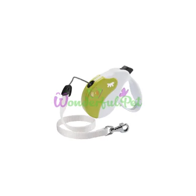 Поводок-рулетка Ferplast Amigo M Cord White-Green Lead для собак cо шнуром зелено-белый 15x3,6x14 см