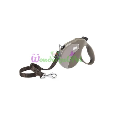 Поводок-рулетка Ferplast Amigo M Cord Dove-Grey Lead для собак cо шнуром бежево-серый 15x3,6x14 см