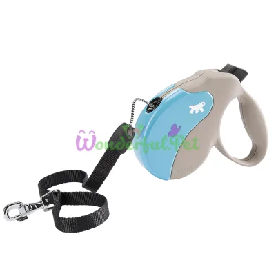 Поводок-рулетка Ferplast Amigo M Cord Beige-Blue Lead для собак cо шнуром бежево-голубой 15x3,6x14 см