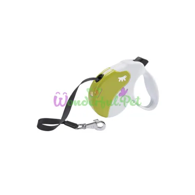 Поводок-рулетка Ferplast Amigo L Cord White-Green Lead для собак cо шнуром зелено-белый 16x3,8x15 см